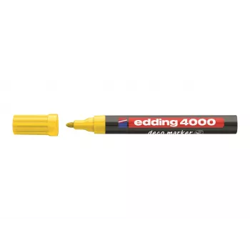 EDDING 400 Permanent Marker 1,0 mm Yellow Round Tip Refillable