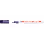 EDDING 400 Permanent Marker Violet Round Tip 1 mm Plastic Barrel for Cardboard Glass Leather Metal Plastic Wood