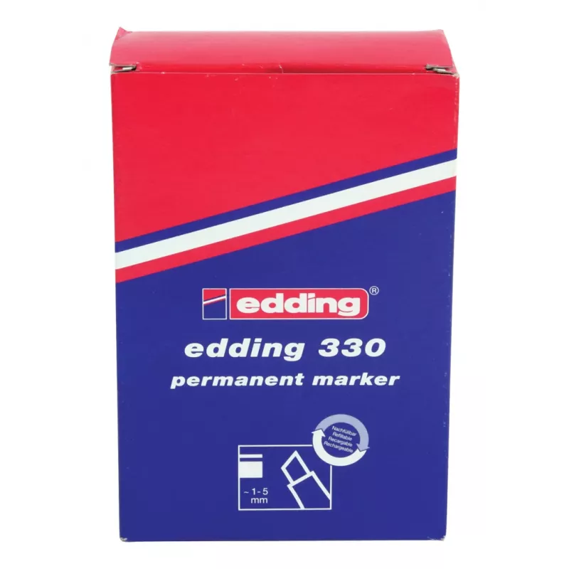 EDDING OFC-ED330BK Permanent Marker Black 1-5 mm Chisel Tip 1 Piece