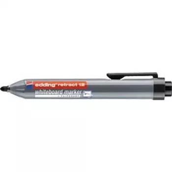 EDDING Retract 12 Permanent Marker Set - 10 Black Markers, Chisel Nib 1.5-3 mm, Retractable, Quick-Drying, Waterproof, Low-Odor