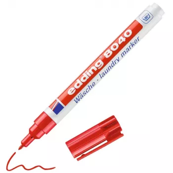 EDDING 8040 Laundry Marker 1,0 mm Red Round Nib