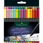 Faber-Castell 151630 Plonųjų rašiklių rinkinys – 10 spalvų, 0,4 mm plonas antgalis, trikampis korpusas, maistui saugus rašalas