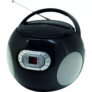 Nešiojamas CD radijo grotuvas Soundmaster SCD5800BL su kasečių mechanizmu, USB, FM radiju ir mikrofonu – mėlynas