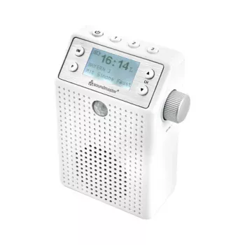 Soundmaster DAB60WE sieninis radijo imtuvas DAB+, FM, Bluetooth, USB laisvų rankų funkcija, atsparus vandens purslams, baltas