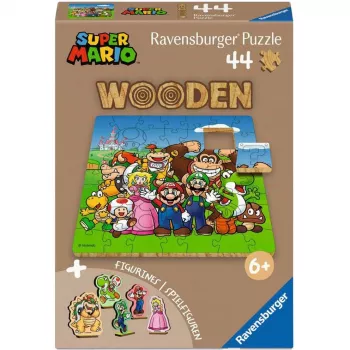 RAVENSBURGER medinis dėlionės žaidimas vaikams – Super Mario (44 detalės)