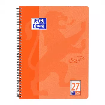 Oxford TOUCH Notebook - Coral - A4+ - 80 Sheets - 90 g/m² - Lined Paper