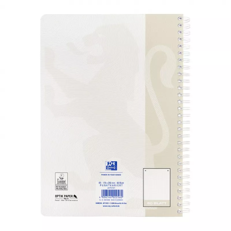Oxford TOUCH Užrašinė B5 Taškinė Linija Smėlio Spalvos 80 Lapų 90 g/m²