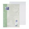 Oxford Schulblock Recycling DIN A4 bloknotas, 50 lapų, liniuotė 20, suklijuotas viršuje, tuščias, 4 skylių perforacija