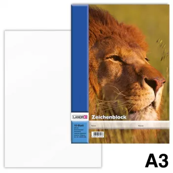 Landré Drawing Pad 100g A3 10 Sheets 4 Motives White