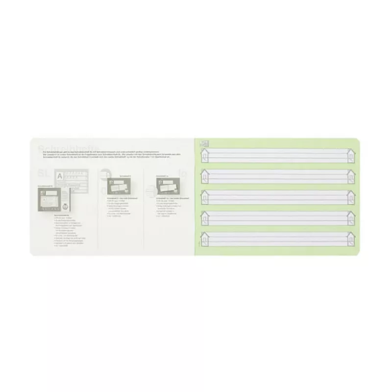 Oxford 100050100 užrašų knygelė A5, 90 g/m², žalia