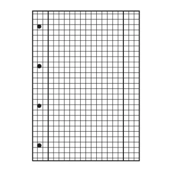 Oxford Office Notepad A4 90 g/m² Squared 5x5 mm 80 Sheets 4-Hole Punched White