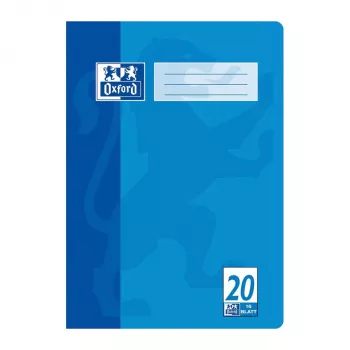 Oxford Office Essentials A4 Lined Notebook 160 Pages 80 Sheets 90 g/m² Blue Twin-Wire Spiral