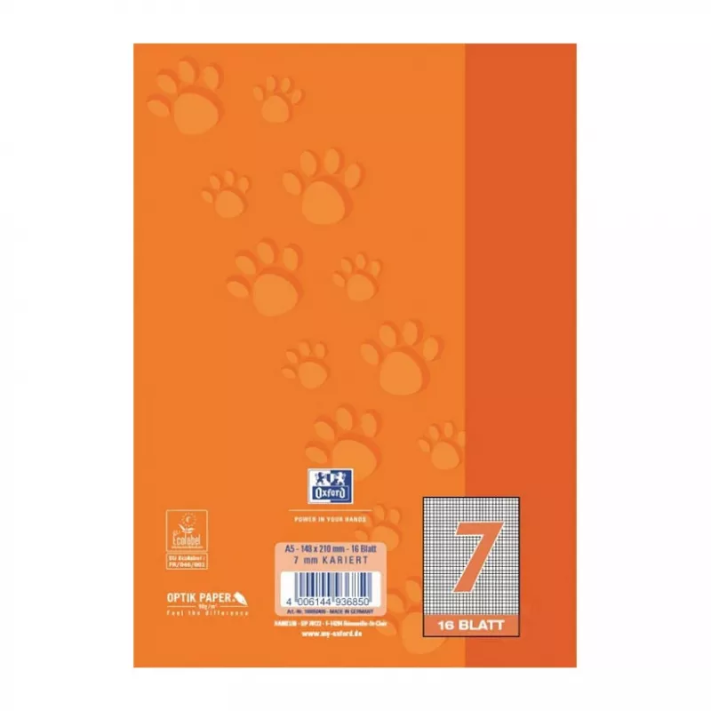Oxford 100050409 A5 užrašų knygelė, 90 g/m², oranžinė