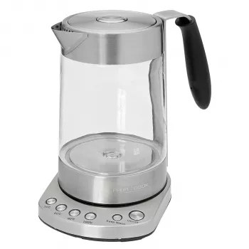 PROFI COOK PC-WKS 1020 G Arbatos ir vandens virdulys, nerūdijantis plienas/juoda, 1,7 l, 2200 W