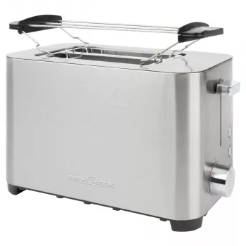 PROFI COOK 2-Slice Toaster PC-TA 1251, Stainless Steel Housing, Extra Wide Toast Slots