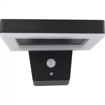 REV LED sieninis šviestuvas su saulės baterija Square Black