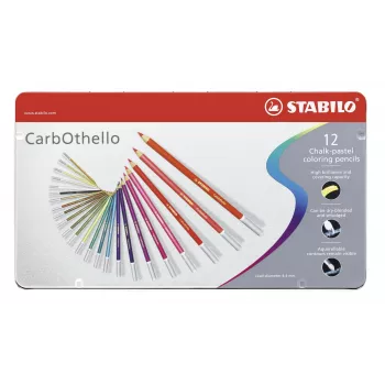 STABILO Carbothello Pastel Pencil Set - 12 Assorted Colors
