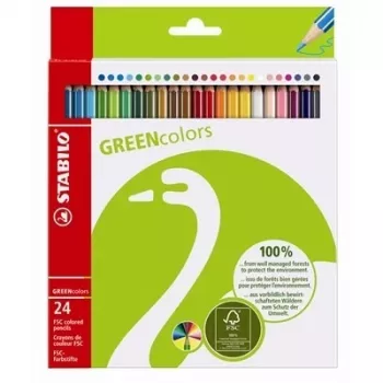 STABILO Green Colors spalvinimo pieštukai - 2 mm - 24 vnt.
