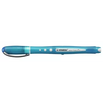 STABILO Worker Rollerball rašiklis – įvairiaspalvis – mėlynas rašalas – 0,5 mm – 10 vnt. pakuotė