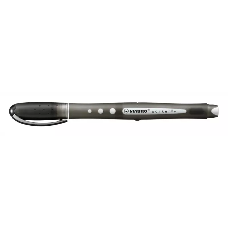 STABILO Worker Rollerball rašiklių rinkinys – 4 spalvos – 0,5 mm – juoda, mėlyna, raudona, žalia