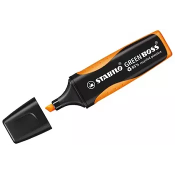 STABILO GREEN BOSS Highlighter Pen Orange 2-5mm Chisel Tip 1 Piece