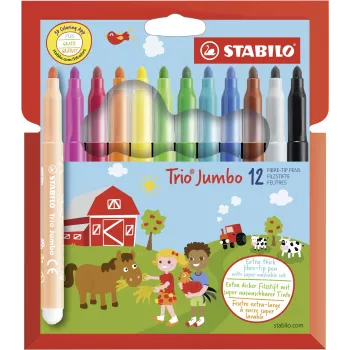 STABILO 380/12 Fineliner rašiklių rinkinys – 12 spalvų, 0,4 mm antgalis, vandens pagrindo rašalas | Kur.lt