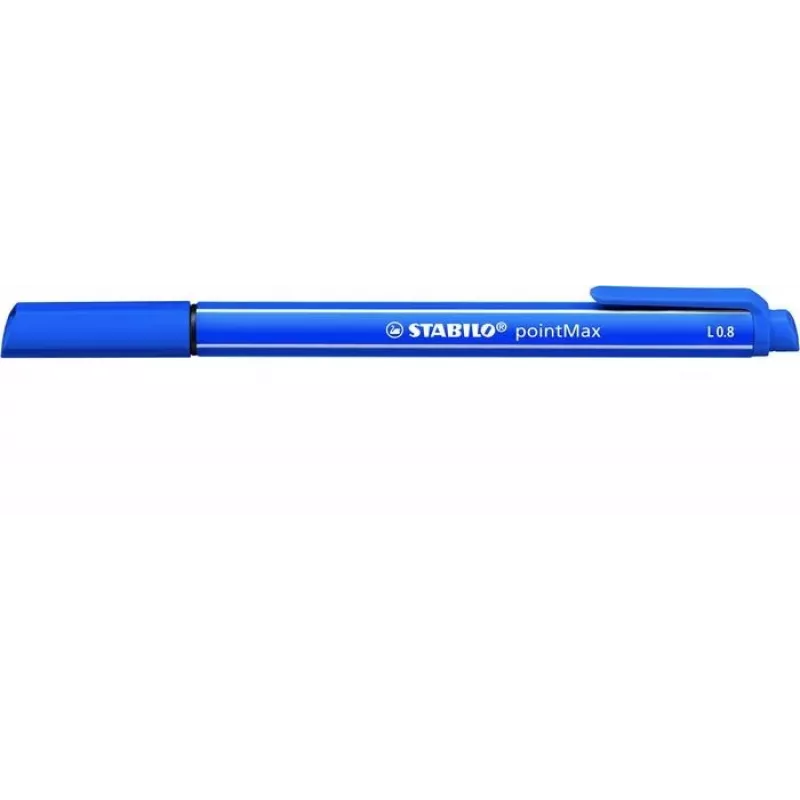 STABILO pointMax Fineliner rašiklis - ultramarino mėlyna - vidutinis 0,8 mm - apvalus - vandens pagrindo rašalas