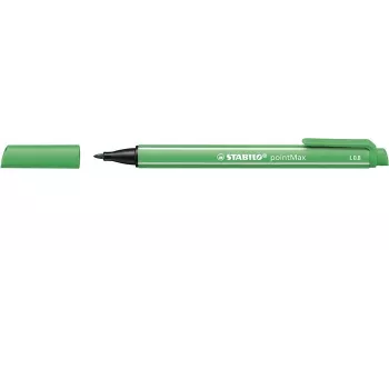 STABILO pointMax Fineliner rašiklis, žalia, 0,8 mm, nailono antgalis, vandens pagrindo rašalas