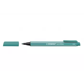 STABILO pointMAX Felt Tip Pen - Turquoise - Medium - 0.8 mm - Water-Based Ink - Nylon Felt Tip