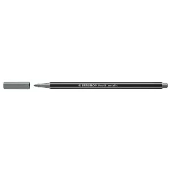 STABILO Pen 68 Metallic sidabrinis rašiklis