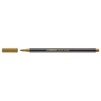 STABILO Pen 68 Metallic Fibre-Tip Pen - Copper - 1.4 mm - Hexagonal - Single Pen
