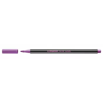 STABILO Pen 68 Metallic Fibre-Tip Pen – Metalinė rožinė, 1 vnt.