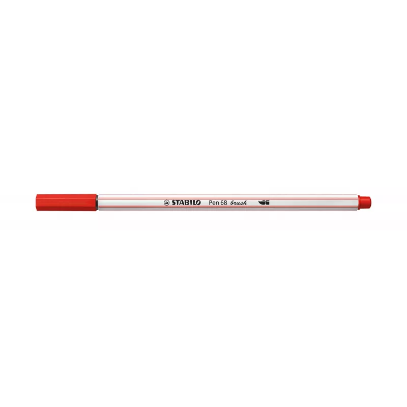 STABILO Pen 68 Brush - Medium - Red - Lankstus šepetėlio antgalis - Vandens pagrindo rašalas - Vokietija - Suaugusiesiems ir vaikams