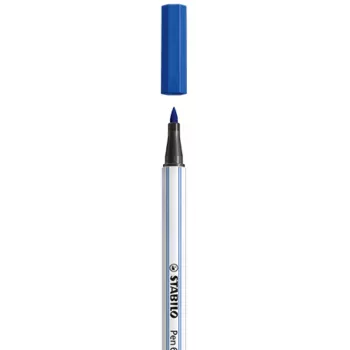 STABILO Pen 68 Brush - Blue - Brush Tip - Water-Based Ink - Hexagonal - 1 Pen