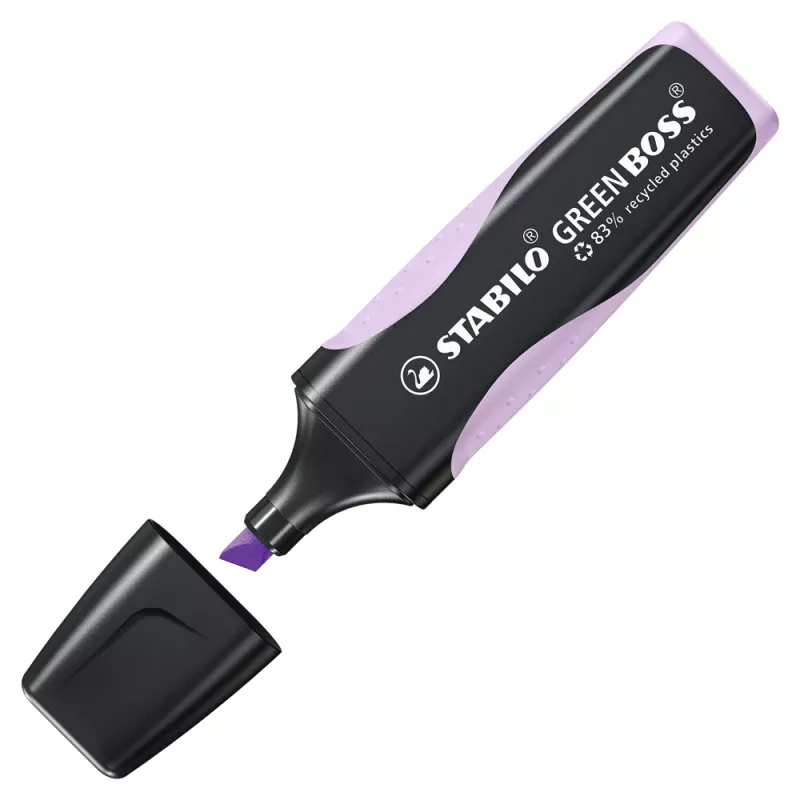 STABILO GREEN BOSS Pastel Highlighter - Lilac - Chisel Tip - 2-5 mm Line Width - Plastic Barrel
