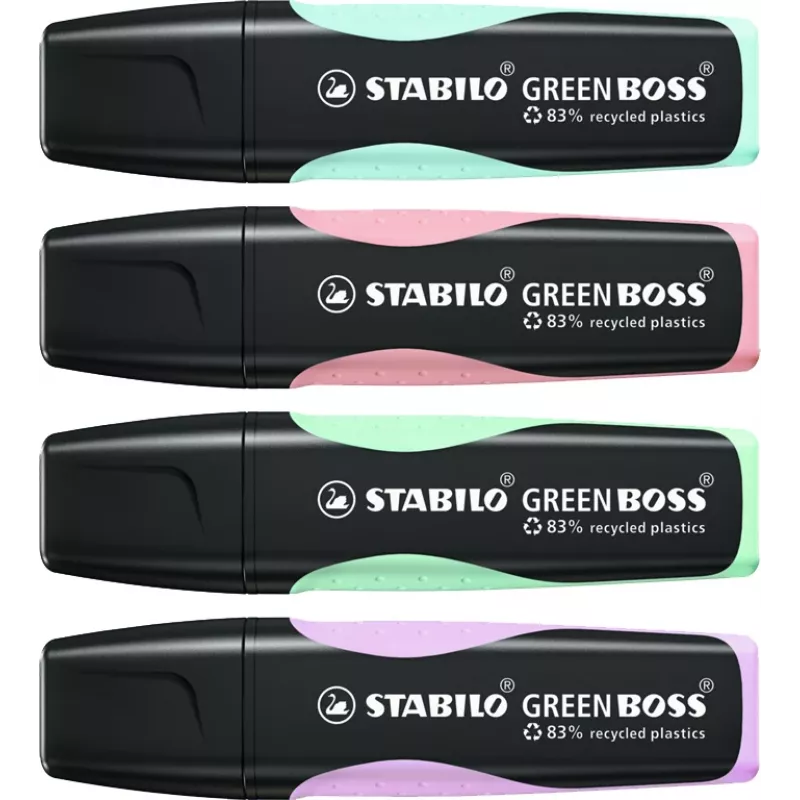 STABILO GREEN BOSS Pastel Highlighter - Lilac - Chisel Tip - 2-5 mm Line Width - Plastic Barrel