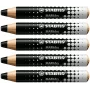 STABILO MARKdry Drywipe Marker Pencil for Whiteboards Black Pack of 5