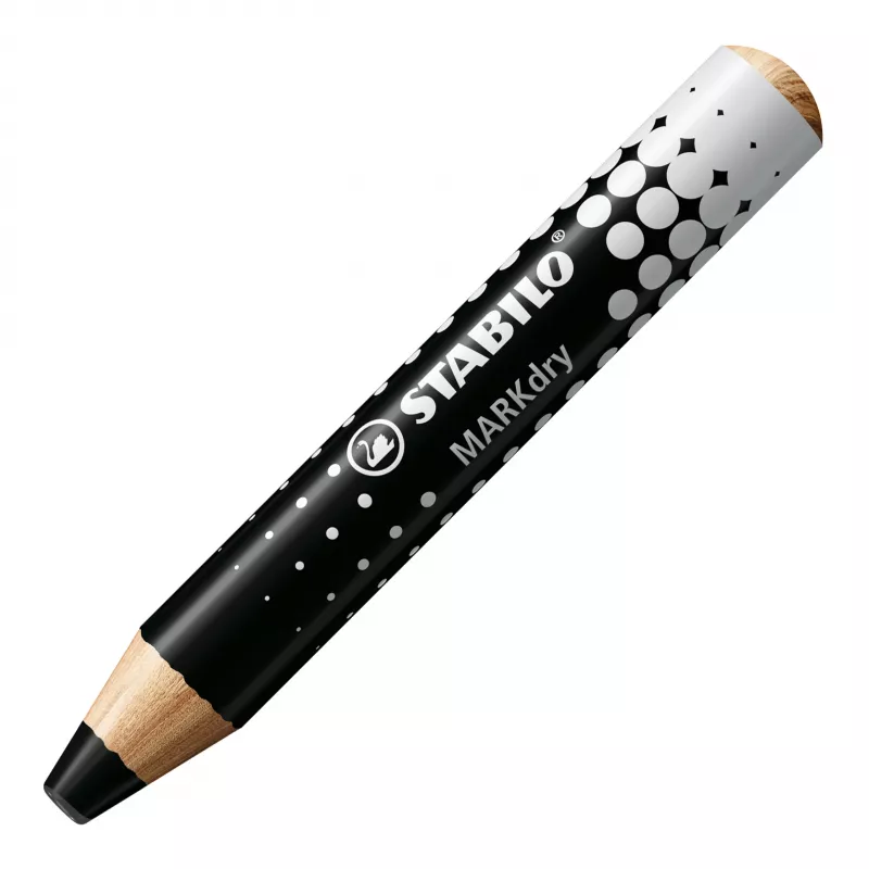 STABILO MARKdry Drywipe Marker Pencil for Whiteboards Black Pack of 5