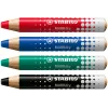 STABILO MARKdry Drywipe Marker Pencil for Whiteboards Black Pack of 5