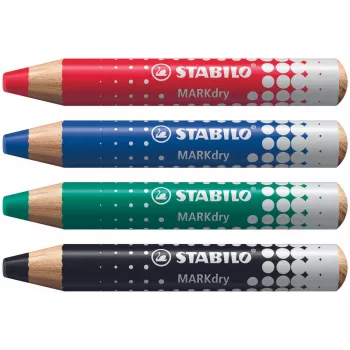 STABILO MARKdry Whiteboard Marker rinkinys (4 vnt.) dėkle