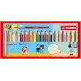 STABILO Woody 3-in-1 Multi-Talent Pencil 7,6 cm 18-Piece Pastel Set with Brush