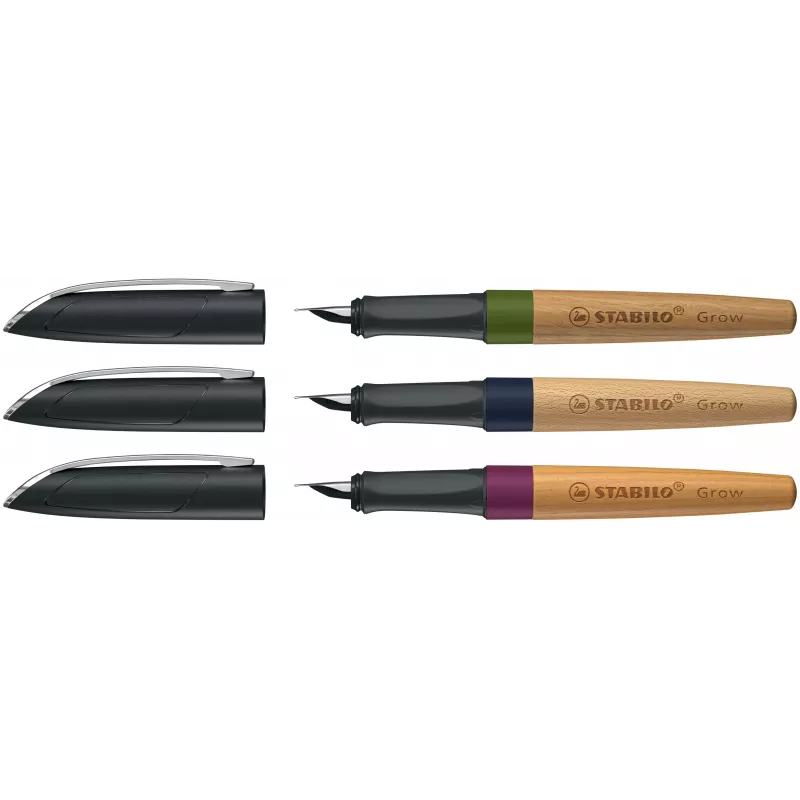 STABILO Climate Neutral Fountain Pen Grow - Moss Green/Oak