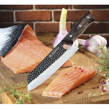ZASSENHAUS Hunter šefo peilis 19 cm, aukštai anglies nerūdijantis plienas, Pakkawood rankena