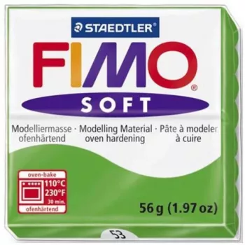 STAEDTLER FIMO Soft polimerinis modeliavimo molis – žalias, 56 g, kietinamas orkaitėje 110 °C / 30 min