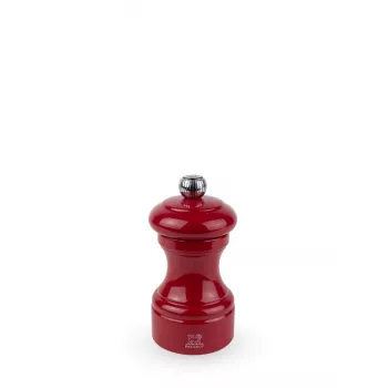Peugeot Bistro pipirų malūnėlis 10 cm, raudonas lakuotas buko medis