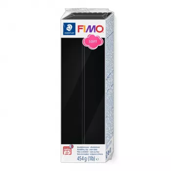 STAEDTLER FIMO Soft 8021-9 Juodas polimerinis molis modeliavimui - 57 g - kietėjantis orkaitėje