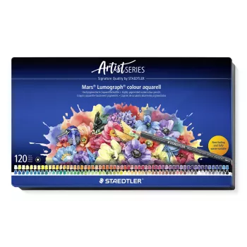 STAEDTLER Mars Lumograph Aquarell akvarelinis pieštukas 104 M120, HB, pilkas grafitinis švinas, šešiakampis, PEFC sertifikuotas, vienas pieštukas
