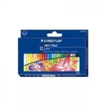 STAEDTLER Noris Club 243 NC12 vaškinės kreidelės – 12 spalvų, 11 mm skersmens, kartoninė dėžutė