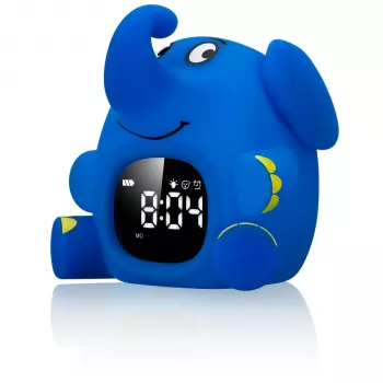 DieMaus žadintuvas Elephant mėlynai/pilkas