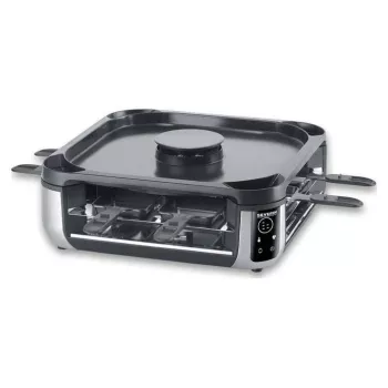 SEVERIN RG 2379 SEVENTO Raclette Grill 1400 W 8 Persons Black/Silver